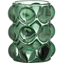 Bloomingville Deni Teelichthalter, Grün, Glas D8,5xH10 cm