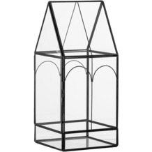 Bloomingville Zimmergewächshaus Ianto Display-Kasten, Schwarz, Glas L13xH30xW13 cm