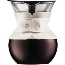 Bodum POUR OVER Kaffeebereiter mit permanentfilter, kurze Tülle, 0.5 l cremefarben