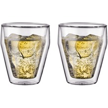Bodum TITLIS Glas, doppelwandig, 0.25 l, stapelbar, (2er Set) transparent