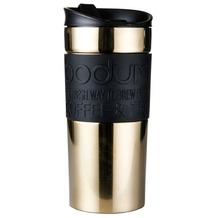 Bodum TRAVEL MUG Travel Mug, Edelstahl, doppelwandig, 0.35 l gold