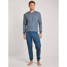 Calida Herren Pyjama Bündchen Relax Streamline 1 indian blue L