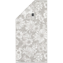 cawö Two-Tone floral platin Handtuch 50 x 100 cm