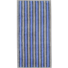 cawö Two-Tone Streifen nachtblau Handtuch 50 x 100 cm