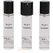 Chanel Bleu De Chanel Pour Homme Giftset 3x Edt Spray Refill 20ml - Twist and Spray - Travel Sprays 60 ml