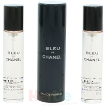 Chanel Bleu De  Pour Homme Edp Spray 3x20ml - Travel Spray & 2 Refills 60 ml