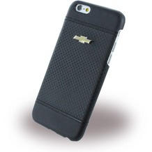 chevrolet Debossed Dots, Leder Hard Cover für Apple iPhone 6 Plus/6s Plus, schwarz