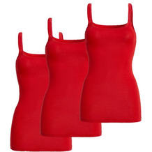 conta Damen Trägerhemd Rot 3-er Pack 36