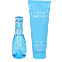Davidoff Cool Water Woman Giftset Edt Spray 30ml/Body Lotion 75ml 105 ml