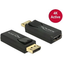 DeLock Adapter DisplayPort 1.2 Stecker &gt; HDMI Buchse schwarz