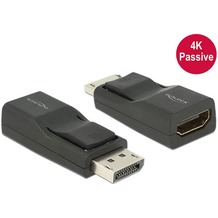 DeLock Adapter DisplayPort 1.2 Stecker > HDMI Buchse schwarz
