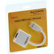 DeLock Adapter HDMI-A Stecker > VGA Buchse weiß
