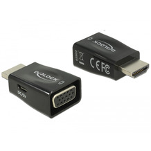 DeLock Adapter HDMI-A Stecker > VGA Buchse (screwless) schwarz