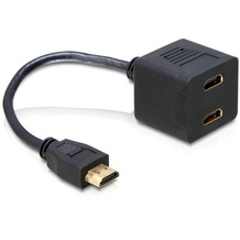 DeLock Adapter HDMI Stecker zu 2x HDMI Buchse