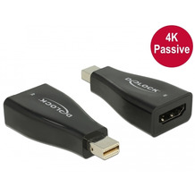 DeLock Adapter mini DisplayPort 1.2 Stecker > HDMI Buchse schwarz 4K Passiv