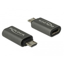 DeLock Adapter USB 2.0 Micro-B Buchse > USB Type-C™ 2.0 Stecker kupferfarben
