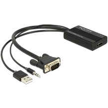 DeLock Adapter VGA + Audio zu HDMI mit Kabel
