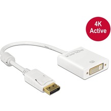 DeLock Adapterkabel DisplayPort 1.2 Stecker > DVI 24+5 Buchse weiß