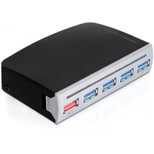 DeLock HUB USB 3.0 4 Port extern, 1 Port USB Strom intern / extern