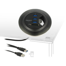 DeLock HUB USB 3.0 Tisch-Hub 60 mm 3 x USB 3.0 Ports + Card Reader Delock