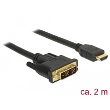 DeLock Kabel DVI 18+1 Stecker > HDMI-A Stecker 2,0 m