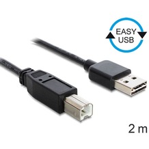 DeLock Kabel EASY USB 2.0-A > B Stecker/Stecker 2m