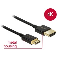 DeLock Kabel HDMI A Stecker > HDMI Mini C Stecker High Speed