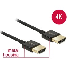 DeLock Kabel High Speed HDMI mit Ethernet - HDMI-A Stecker 19 Pin Stecker >
