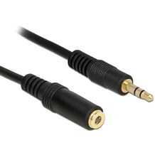 DeLock Kabel Klinke 3 Pin Verlängerung 3,5 mm 1,0m schwarz