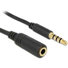 DeLock Kabel Klinke 4 Pin Verlängerung 3,5 mm 0,5 m