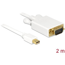 DeLock Kabel mini Displayport Stecker zu VGA 15 Pin Stecker 2 m