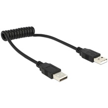 DeLock Kabel USB 2.0 Stecker / Stecker Spiralkabel