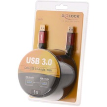 DeLock Kabel USB 3.0-A Stecker / Stecker 5m, Premium
