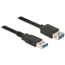 DeLock Kabel USB 3.0 A Stecker &gt; USB 3.0 A Buchse 1 m schwarz