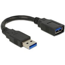 DeLock Kabel USB 3.0 Verlängerung, A/A 15cm St/B