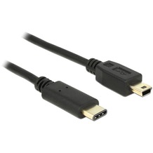 DeLock Kabel USB Type-C 2.0 Stecker > USB 2.0 Typ Mini-B St