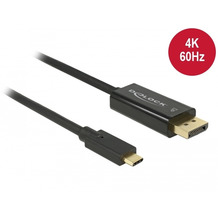 DeLock Kabel USB Type-C™ Stecker > Displayport Stecker DP-Alt Mode 4K 60 Hz 1 m