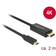 DeLock Kabel USB Type-C Stecker > HDMI-A Stecker DP-Alt Mode 4K 30 Hz 2 m