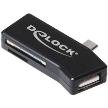 DeLock Mobile Card Reader OTG SD + microSD + USB