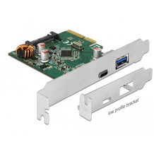 DeLock PCI Express Karte USB 3.1 zu 1 x extern USB Type-C Bu+1xext. USB Typ-A Bu