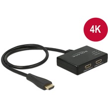 DeLock Splitter HDMI Buchse &gt; 2 x HDMI out 4K mit Kabel