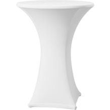 Dena Stehtischhusse Samba D1 weiß hell mit Tischplattenbezug Ø 60 cm