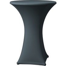 Dena Stehtischhusse Samba D1 grau dunkel mit Tischplattenbezug Ø 70 cm