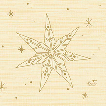 Duni Servietten Tissue Star Stories Cream 24 x 24 cm 20 Stück