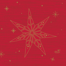 Duni Servietten Tissue Star Stories Red 24 x 24 cm 20 Stück