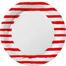 Duni Teller Pappe Red Stripe ø 22 cm 10 St.