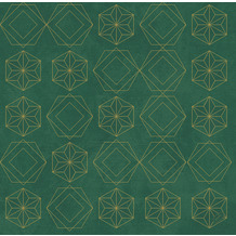 Duni Dunisoft-Servietten Gilded Star Green 40 x 40 cm 60er
