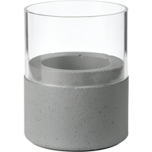 Duni Kerzenhalter Neat dark grey, Glas 75 x 68 mm 1 Stück