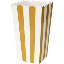 Duni Popcorntüte Pappe 9 x 16 cm Gold Stripe 6er Pack