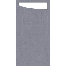 Duni Sacchetto Serviettentasche Granite Grey, 11,5 x 23 cm, 60 Stück
